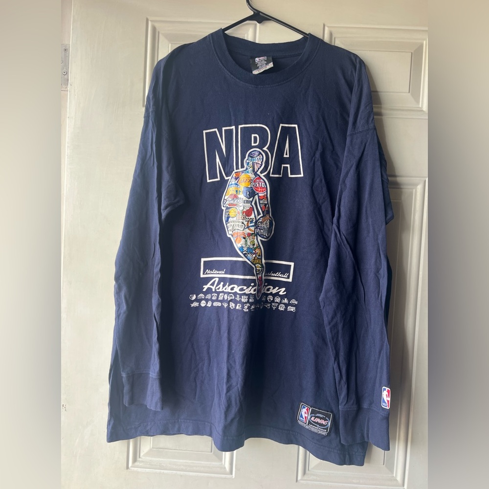 Unk NBA Graphic Long Sleeve Tee - Navy